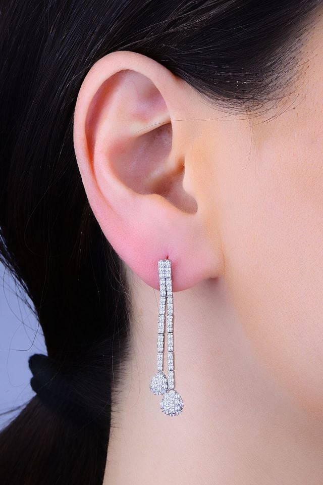 925 Ayar Gümüş 2 Sıra Salkım Su Yolu Set