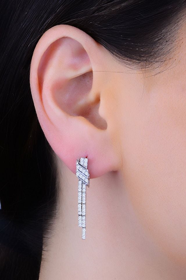 925 Ayar Gümüş 2 Sıra Salkım Kemerli Su Yolu Set