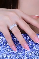 925 Ayar Gümüş 4 Sıra Tam Tur Su Yolu Set