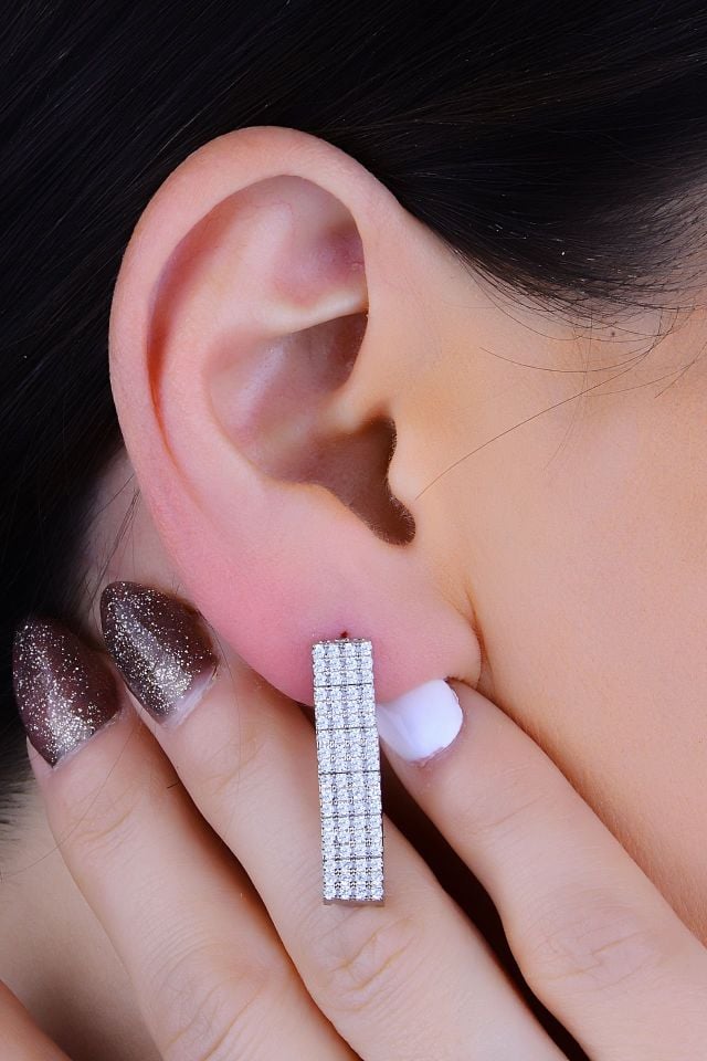 925 Ayar Gümüş 4 Sıra V Model Su Yolu Set