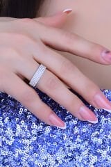 925 Ayar Gümüş 4 Sıra Salkım Kemerli Su Yolu Set