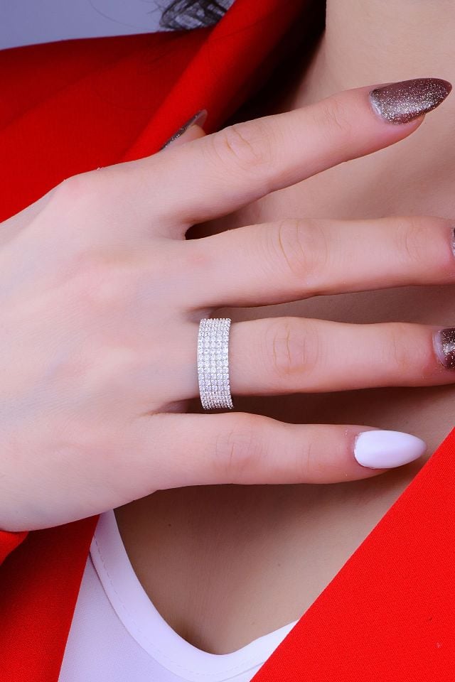 925 Ayar Gümüş 5 Sıra Salkım Kemerli Su Yolu Set