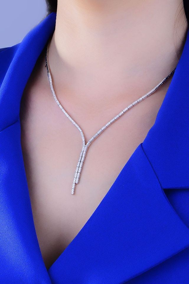 925 Ayar Gümüş 2 Sıra Salkım Su Yolu Set