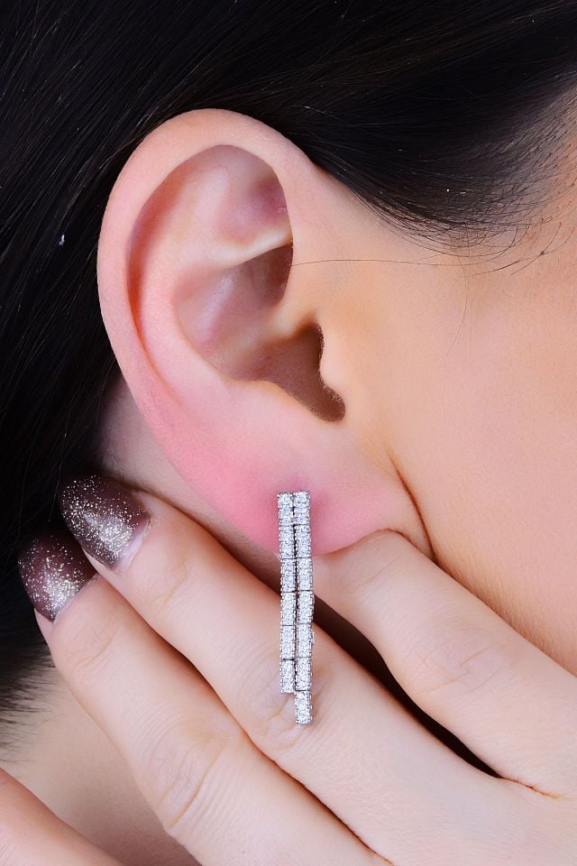 925 Ayar Gümüş 2 Sıra Salkım Su Yolu Set