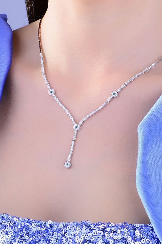 BARIŞ TAKI 925 Ayar Gümüş Salkım Su Yolu Set