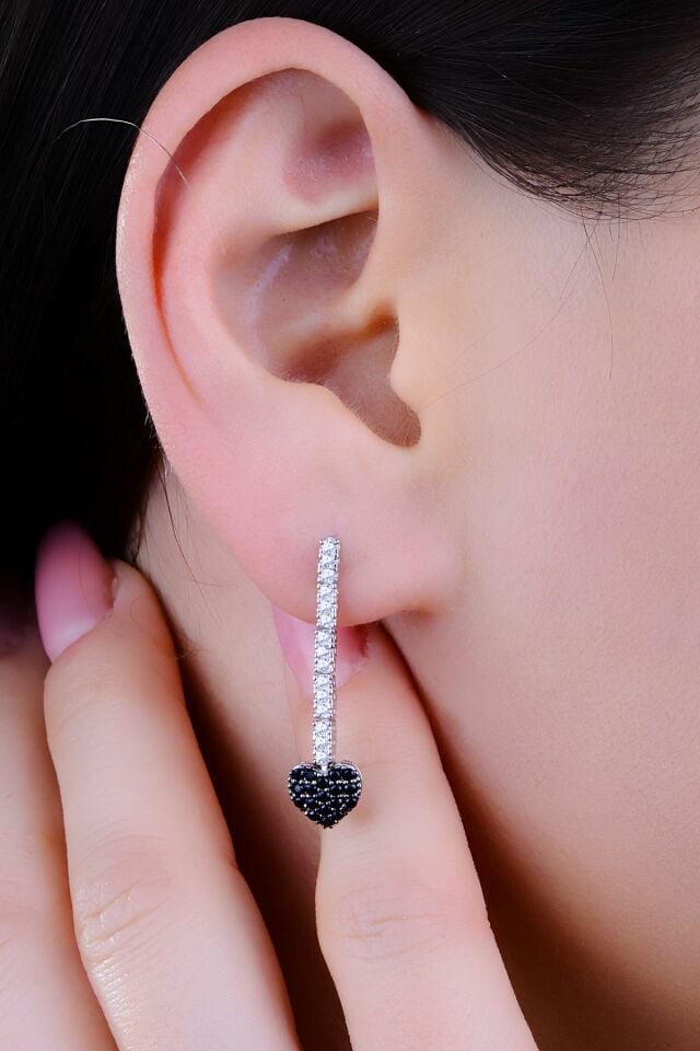 925 Ayar Gümüş Salkım Kalp Su Yolu Set