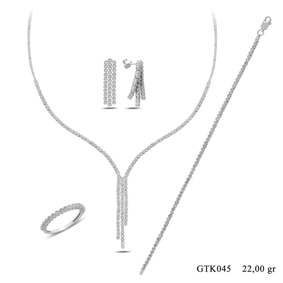 925 Ayar Gümüş Salkım Su Yolu Set