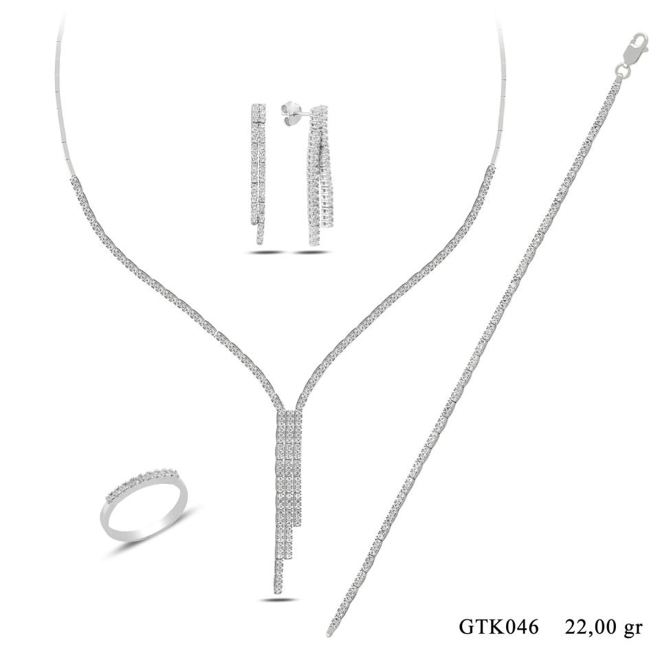 925 Ayar Gümüş Salkım Su Yolu Set
