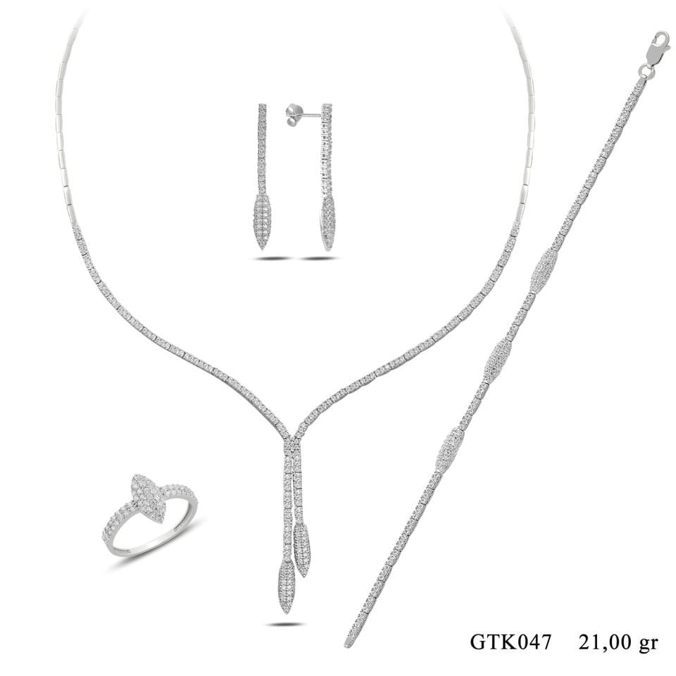 925 Ayar Gümüş Salkım Kurşun Su Yolu Set