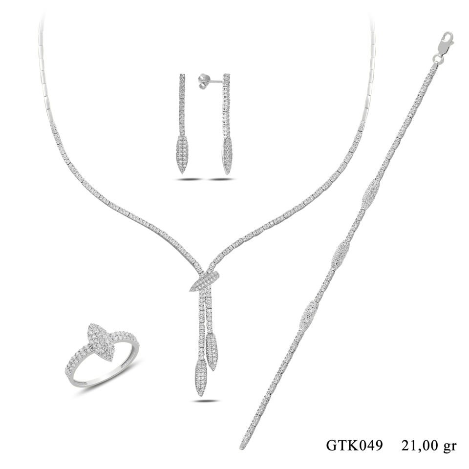 925 Ayar Gümüş Salkım Kurşun Su Yolu Set