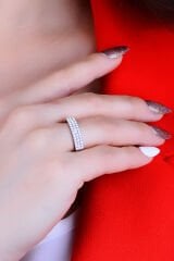 925 Ayar Gümüş 3 Sıra Tam Tur Su Yolu Set