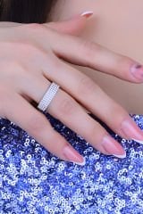 925 Ayar Gümüş 4 Sıra Tam Tur Su Yolu Set