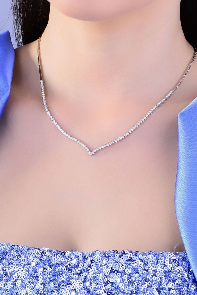 925 Ayar Gümüş V Model Su Yolu Set