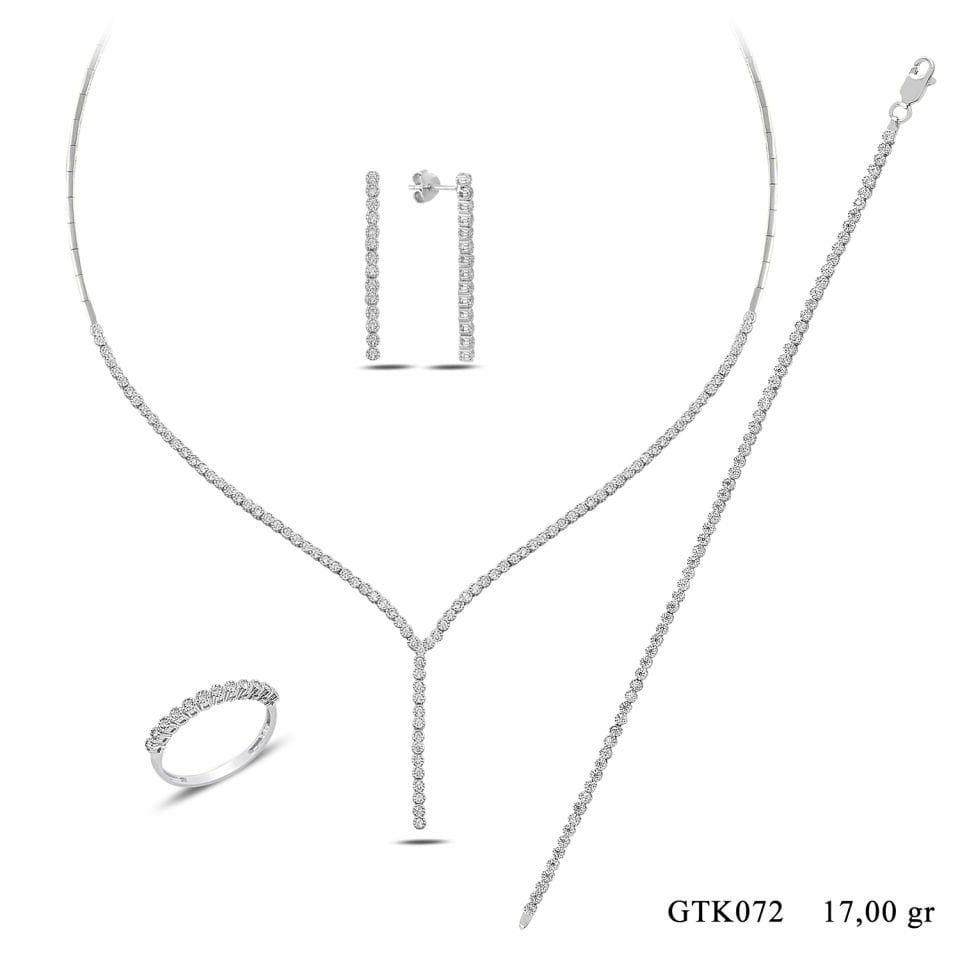 925 Ayar Gümüş Salkım Su Yolu Set