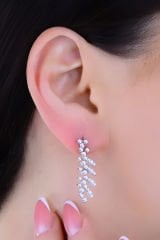 925 Ayar Gümüş Salkım Pırlanta Montür Su Yolu Set