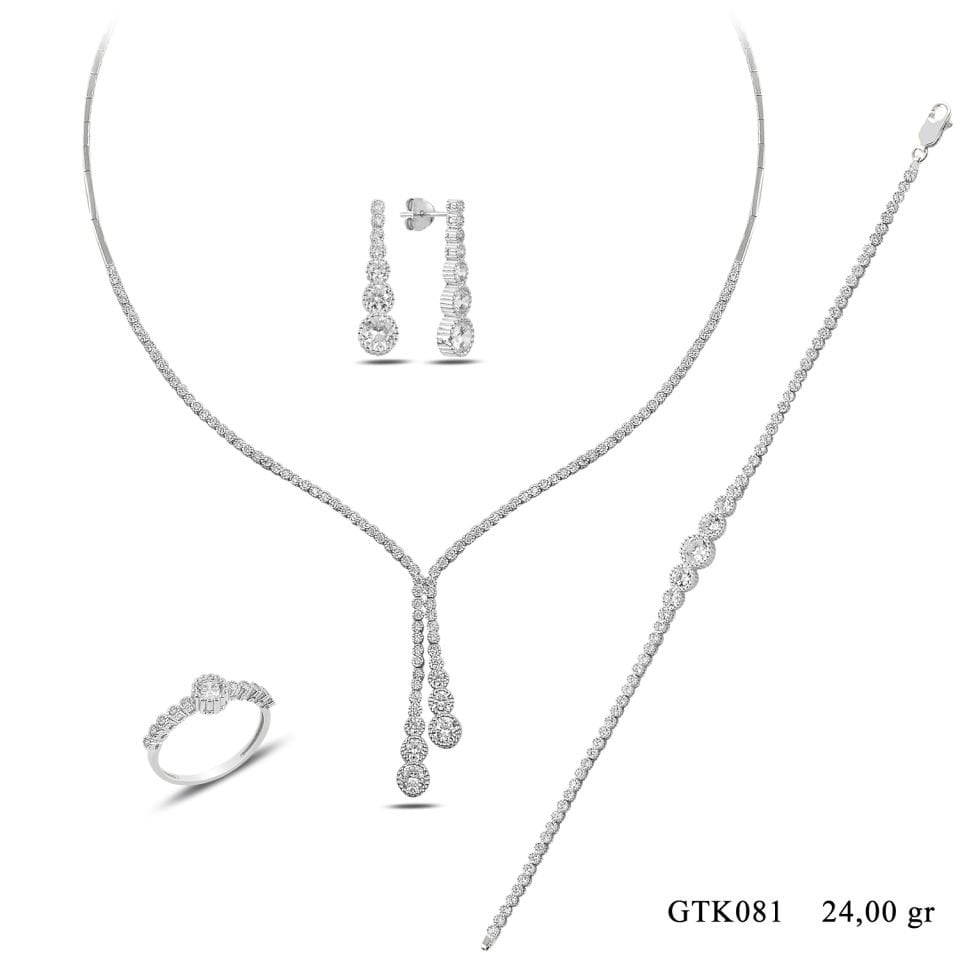 925 Ayar Gümüş Salkım Su Yolu Set