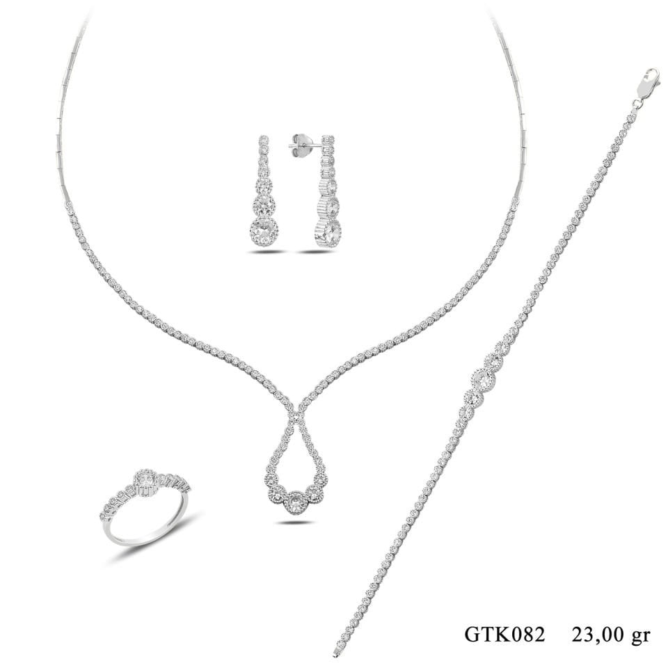 925 Ayar Gümüş Salkım Su Yolu Set