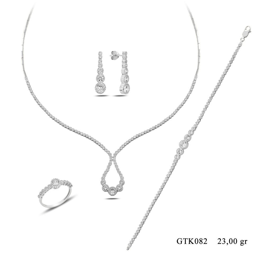 925 Ayar Gümüş Salkım Su Yolu Set
