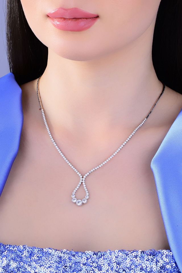 925 Ayar Gümüş Salkım Su Yolu Set