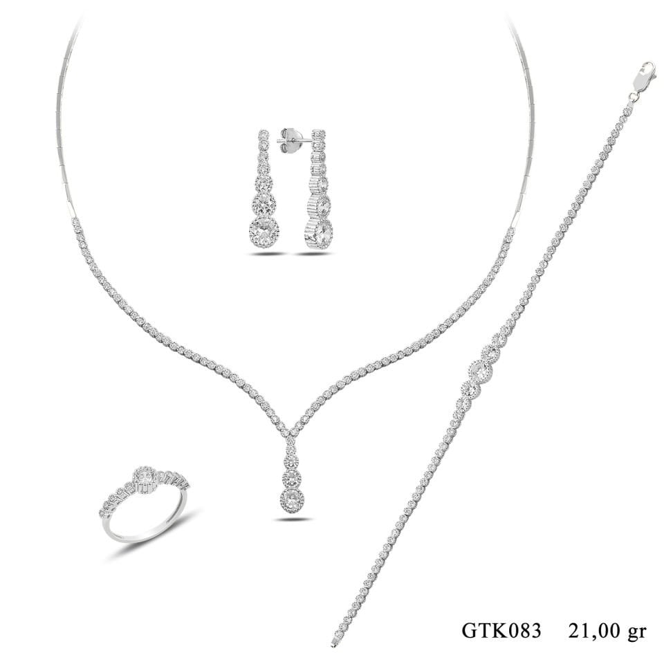 925 Ayar Gümüş Salkım Su Yolu Set