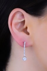 925 Ayar Gümüş V Model Tek Taş Su Yolu Set