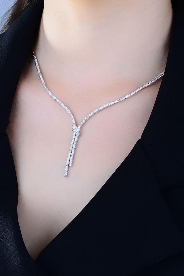 925 Ayar Gümüş Salkım Kemerli Su Yolu Set