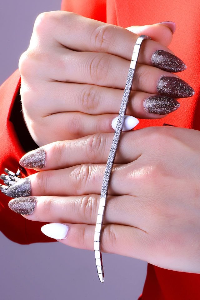 925 Ayar Gümüş 2 Sıra Su Yolu Bileklik