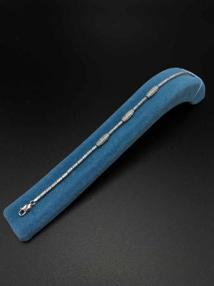 925 Ayar Gümüş Kurşun Su Yolu Bileklik