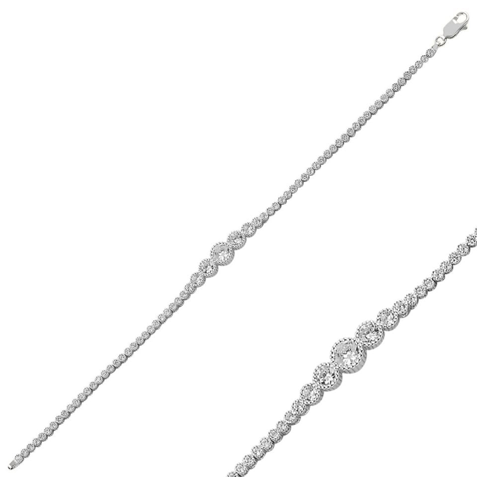 925 Ayar Gümüş Su Yolu Bileklik