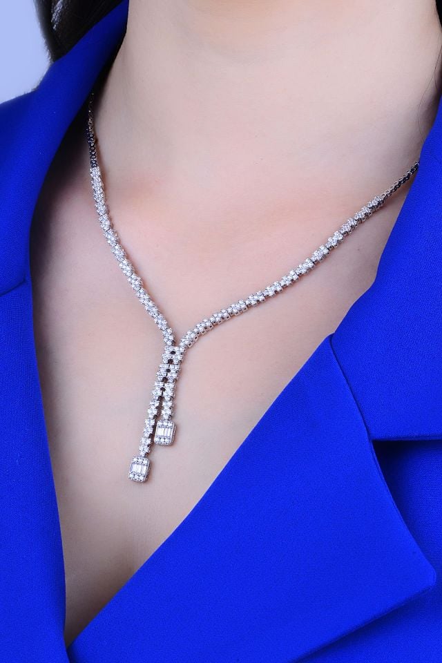 BARIŞ TAKI Kadın 925 Ayar Gümüş Baget Su Yolu Set