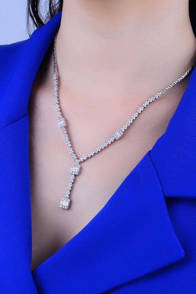 BARIŞ TAKI Kadın 925 Ayar Gümüş Baget Su Yolu Set