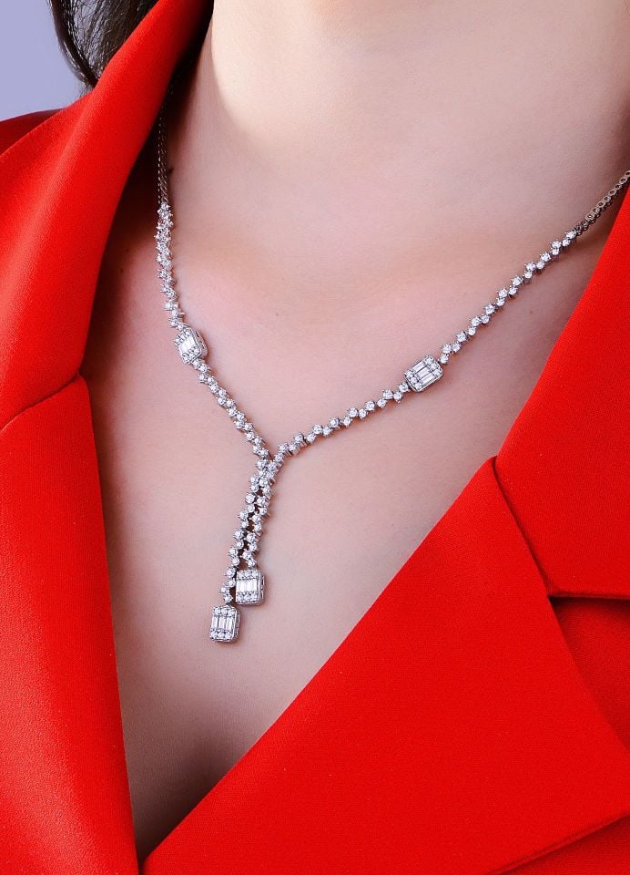 BARIŞ TAKI Kadın 925 Ayar Gümüş Baget Su Yolu Set