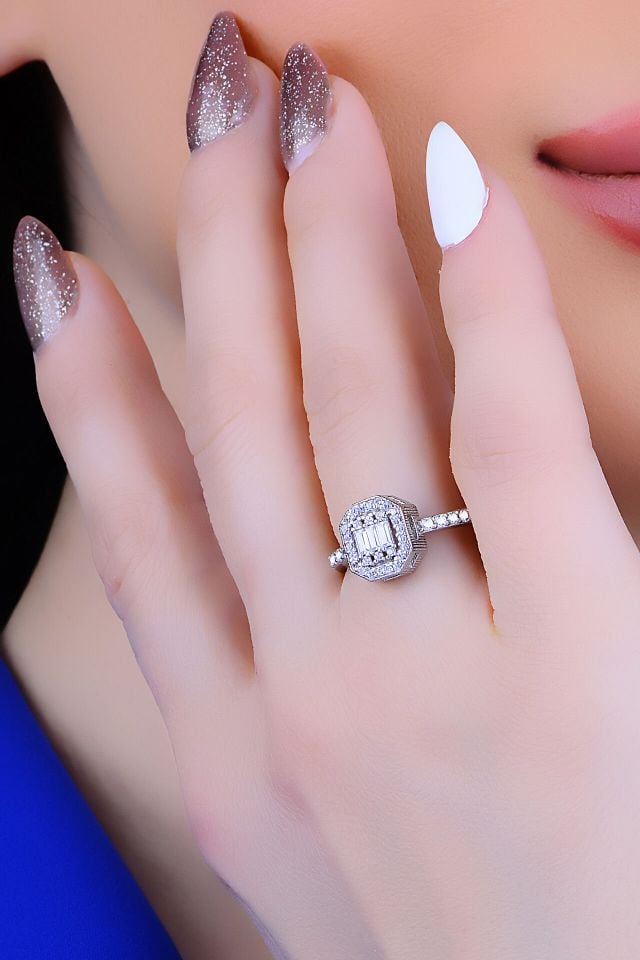 BARIŞ TAKI Kadın 925 Ayar Gümüş 3 Sıra Baget Su Yolu Set