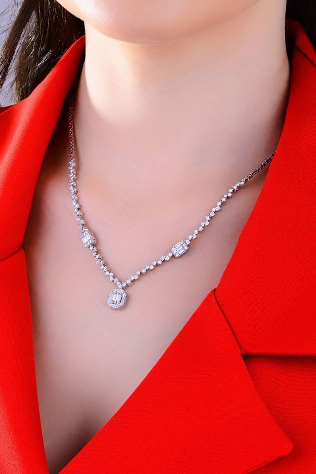 BARIŞ TAKI Kadın 925 Ayar Gümüş Baget Su Yolu Set