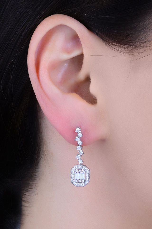 BARIŞ TAKI Kadın 925 Ayar Gümüş Baget Su Yolu Set