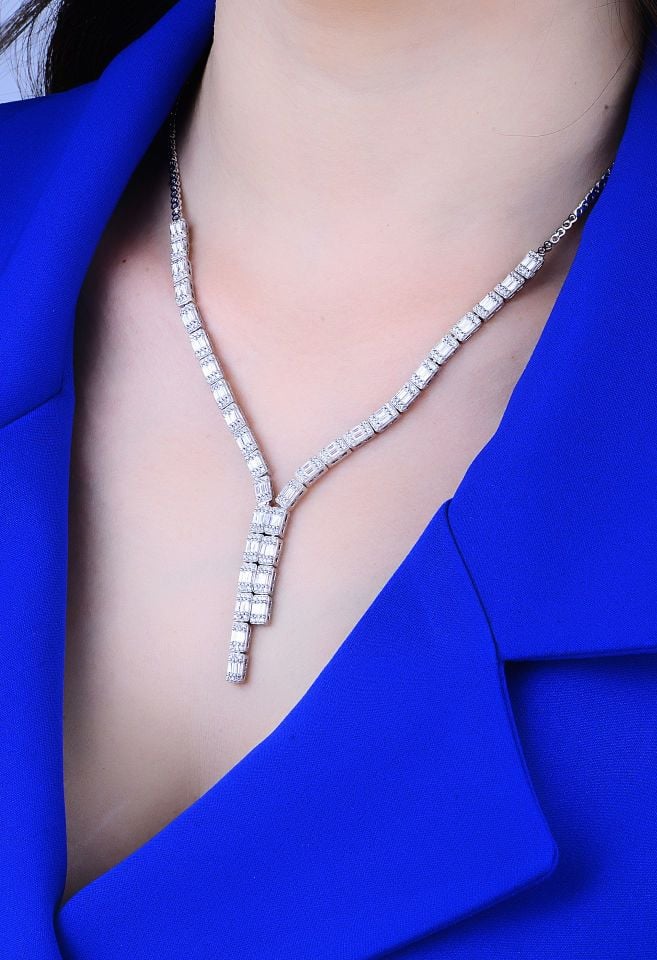 BARIŞ TAKI Kadın 925 Ayar Gümüş Baget Su Yolu Set