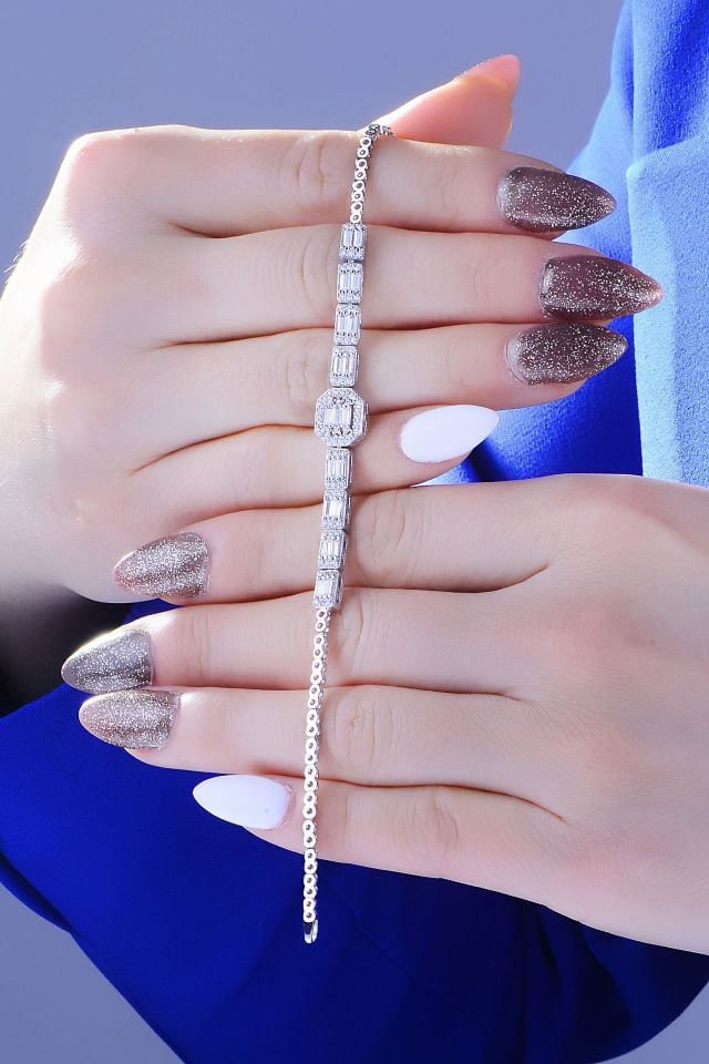 BARIŞ TAKI Kadın 925 Ayar Gümüş Baget Su Yolu Set