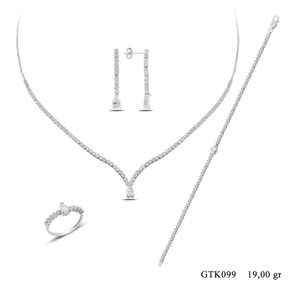 BARIŞ TAKI 925 Ayar Su Yolu Montör Damla Set