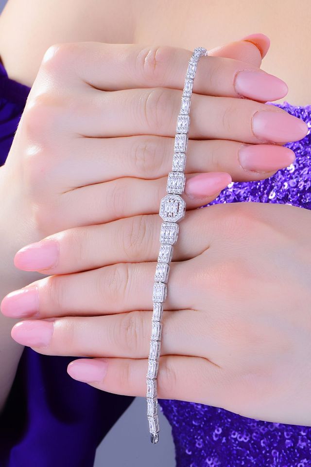 BARIŞ TAKI Kadın 925 Ayar Gümüş 3 Sıra Baget Su Yolu Set