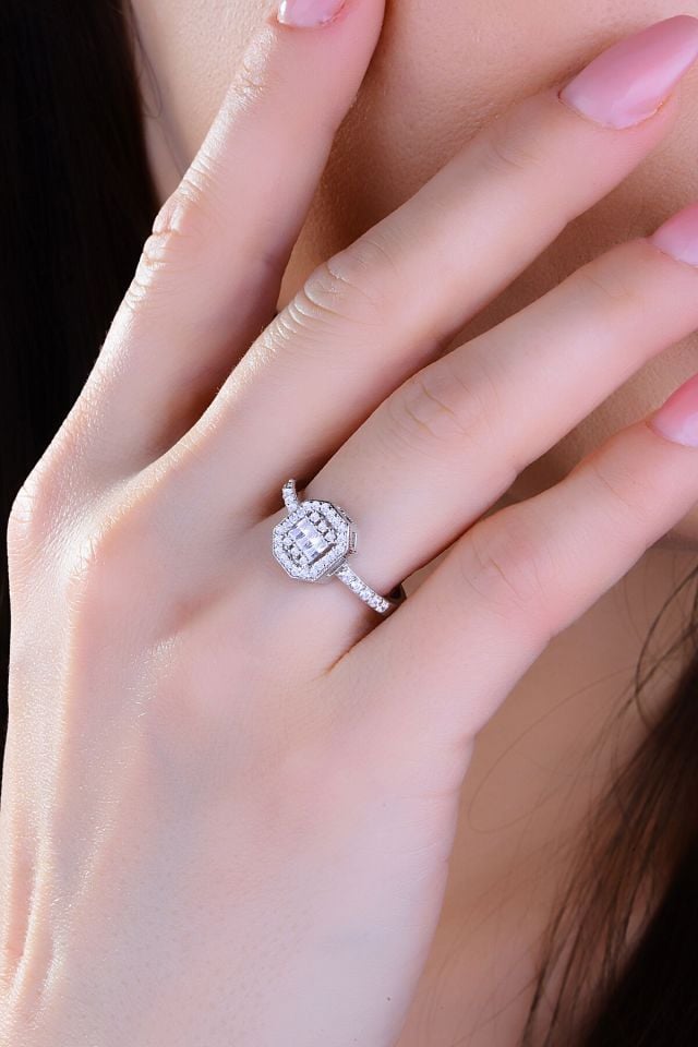 BARIŞ TAKI Kadın 925 Ayar Gümüş 3 Sıra Baget Su Yolu Set