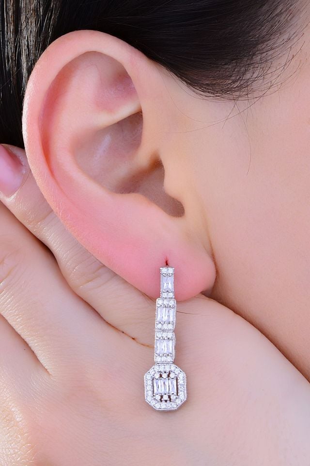 BARIŞ TAKI Kadın 925 Ayar Gümüş 3 Sıra Baget Su Yolu Set