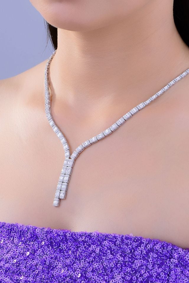 BARIŞ TAKI Kadın 925 Ayar Gümüş 3 Sıra Baget Su Yolu Set