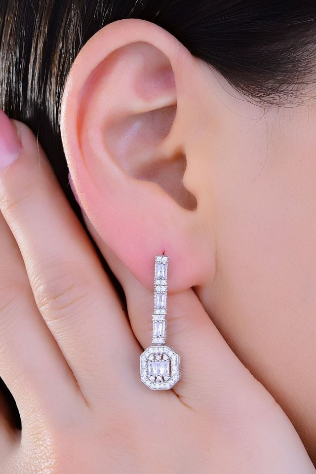 BARIŞ TAKI Kadın 925 Ayar Gümüş  2 Sıra Baget Su Yolu Set