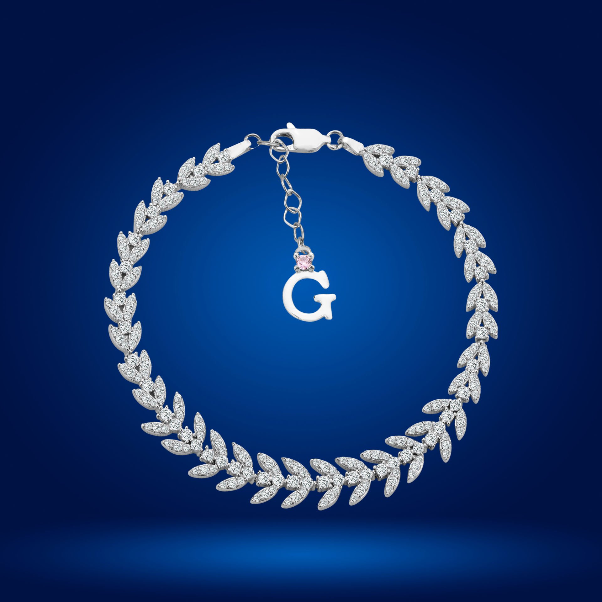 925 Ayar Gümüş Buğday Model Zincir Harfli Su Yolu Bileklik Ğ