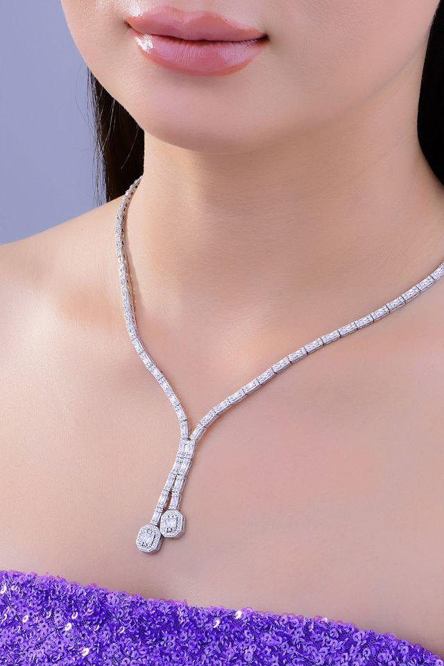 BARIŞ TAKI Kadın 925 Ayar Gümüş Baget Sıralı Su Yolu Set