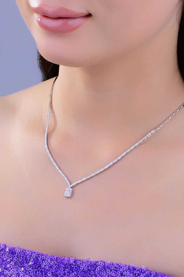 BARIŞ TAKI Kadın 925 Ayar Gümüş Baget Sıralı Su Yolu Set