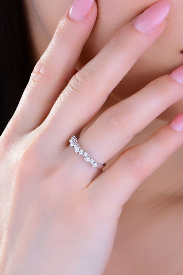 BARIŞ TAKI 925 Ayar Gümüş Tam Tur Damla Montür Su Yolu Bayan Düğün Seti