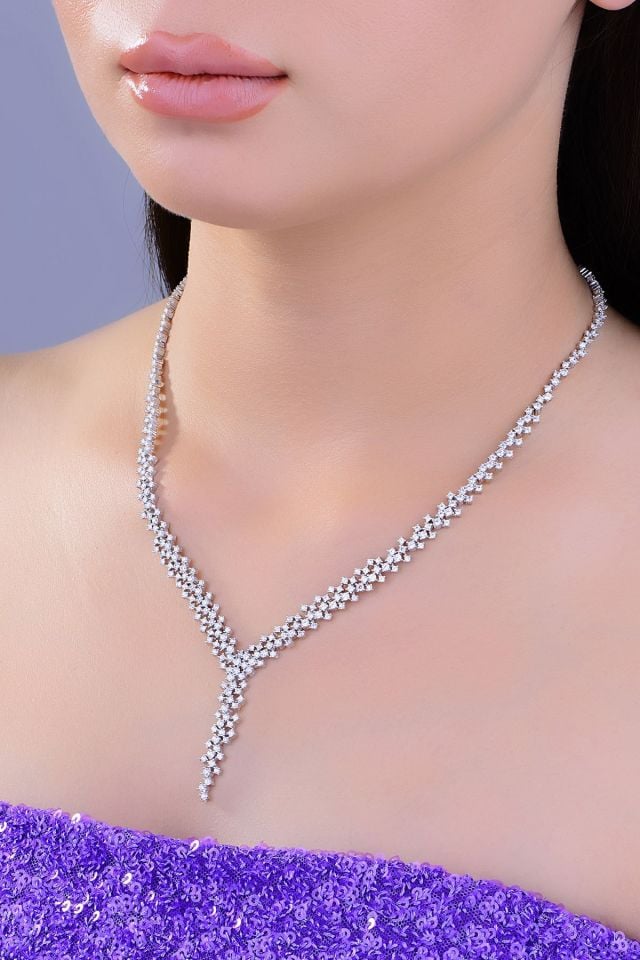 BARIŞ TAKI 925 Ayar Gümüş Tam Tur Damla Montür Su Yolu Bayan Düğün Seti