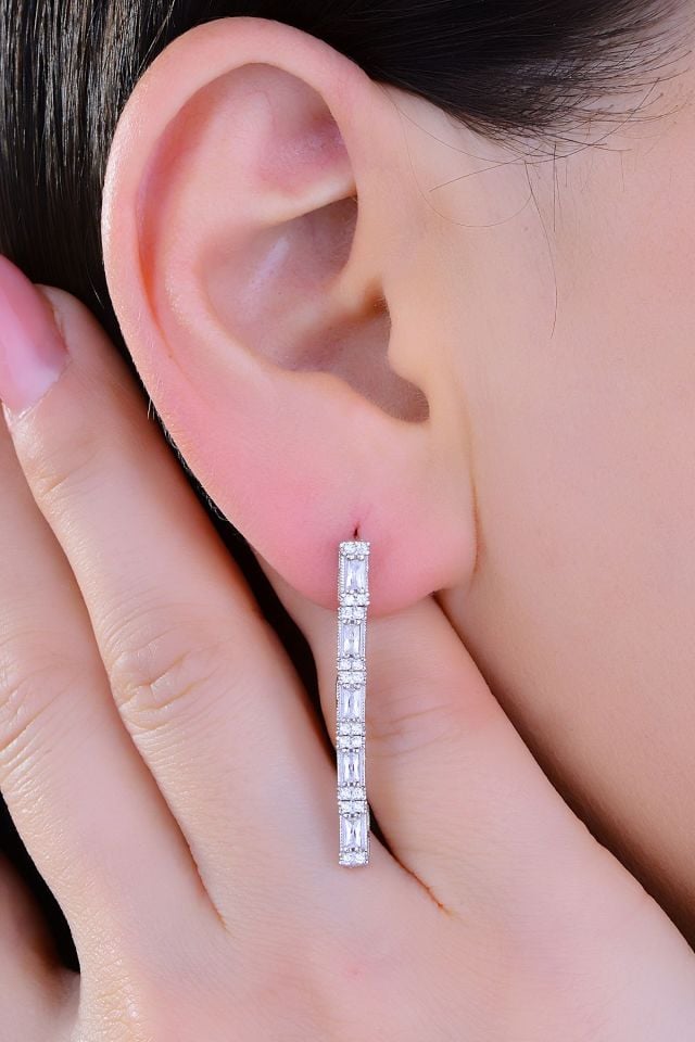 BARIŞ TAKI 925 Ayar Gümüş Tam Tur Baget Su Yolu Bayan Düğün Seti