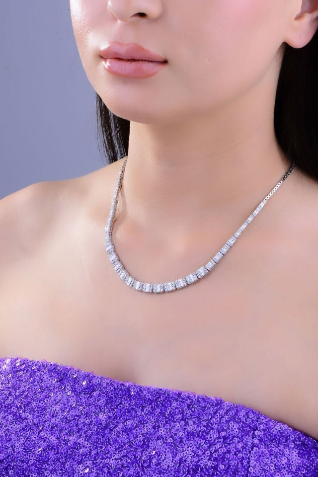 BARIŞ TAKI 925 Ayar Gümüş Baget Su Yolu Bayan Düğün Seti